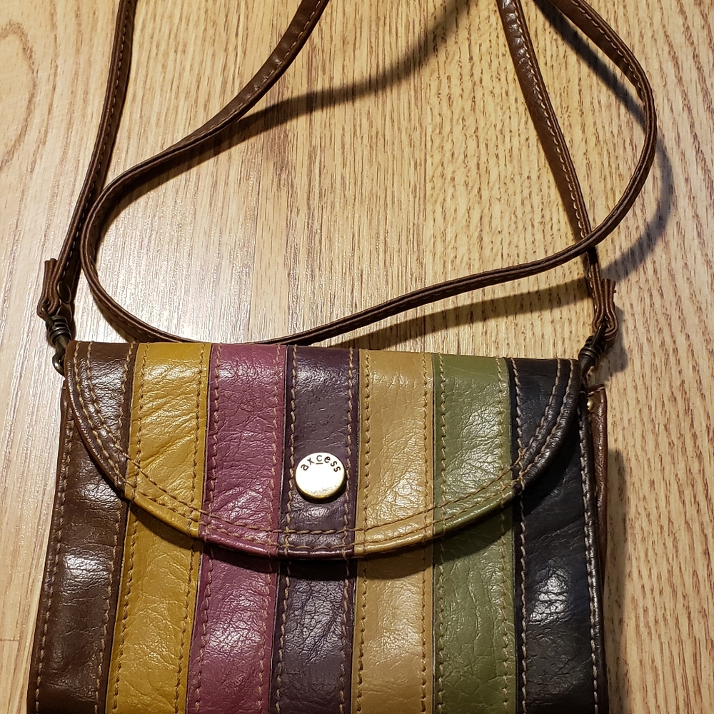 Axcess Liz Claiborne Purse Crossbody Striped